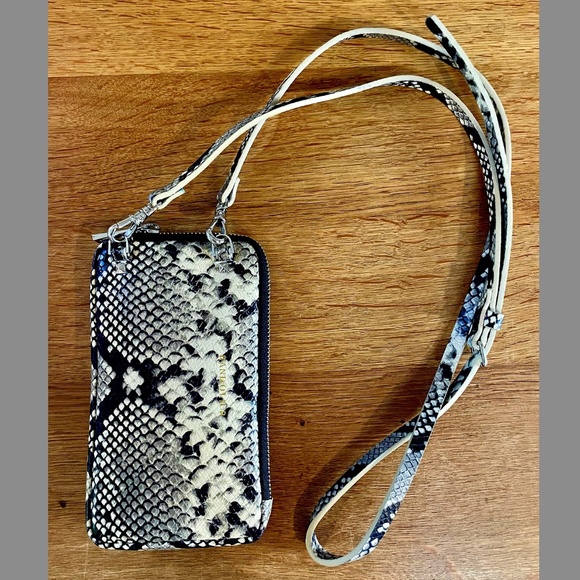 Bandolier Handbags - Bandolier Snakeskin-patterned Leather Expanded Zip Pouch and Colette Strap